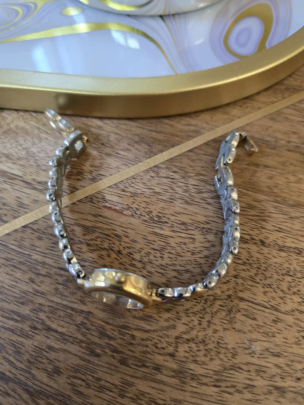 Fossil Two-Tone Heart Link Bracelet Watch - Gold & Silver